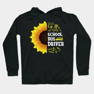 Sunflower School Bus Driver Shirt Teacher Student Kid Back To School Hoodie